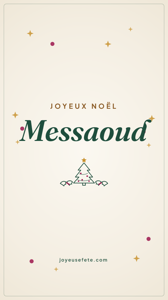 Image « Joyeux Noël Messaoud » au format story