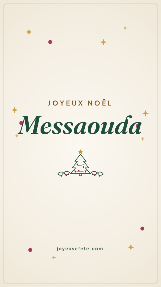 Image « Joyeux Noël Messaouda » au format story