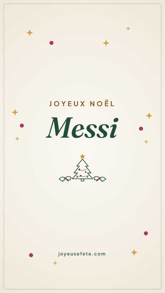 Image « Joyeux Noël Messi » au format story