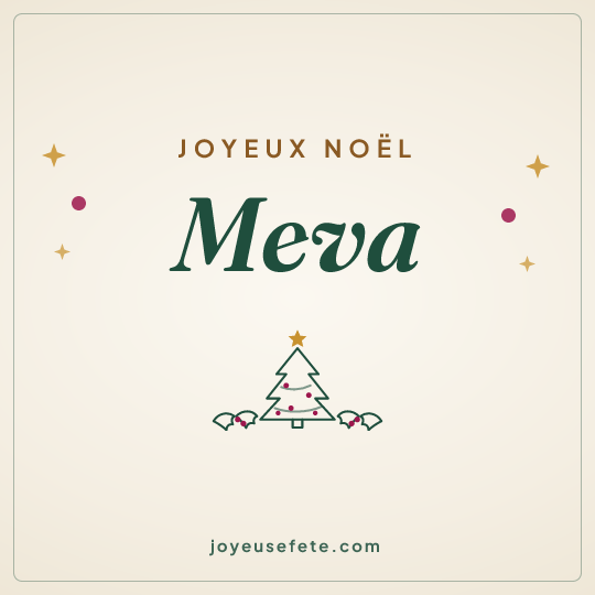 Image carrée « Joyeux Noël Meva » pour WhatsApp