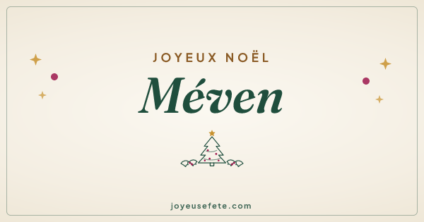 Image « Joyeux Noël Méven » au format large