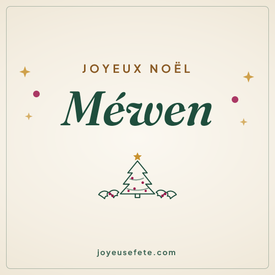 Image carrée « Joyeux Noël Méwen » pour WhatsApp