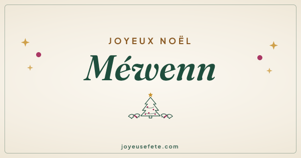 Image « Joyeux Noël Méwenn » au format large