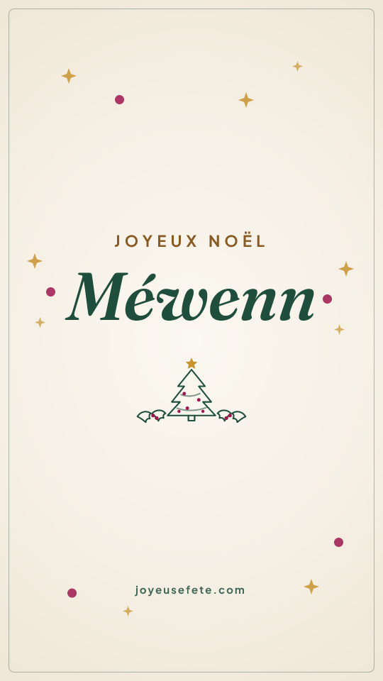 Image « Joyeux Noël Méwenn » au format story