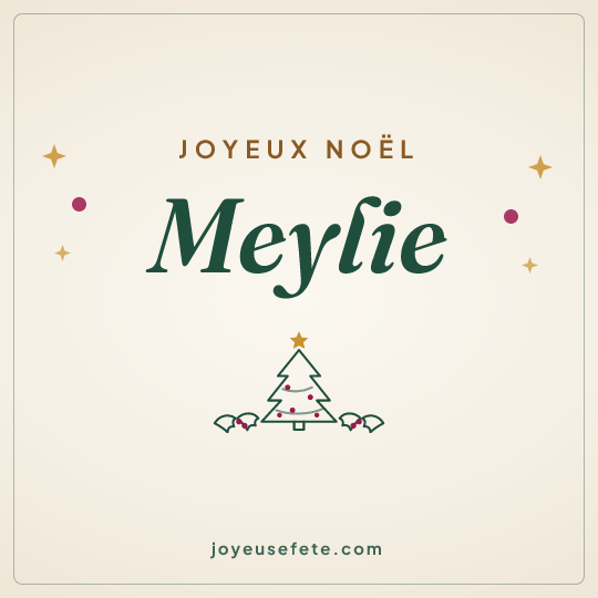 Image carrée « Joyeux Noël Meylie » pour WhatsApp