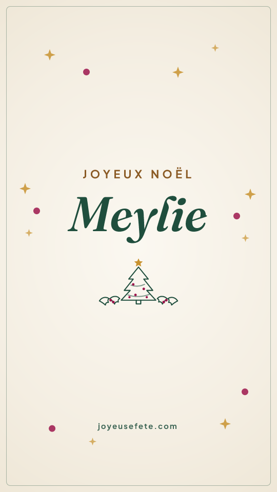 Image « Joyeux Noël Meylie » au format story