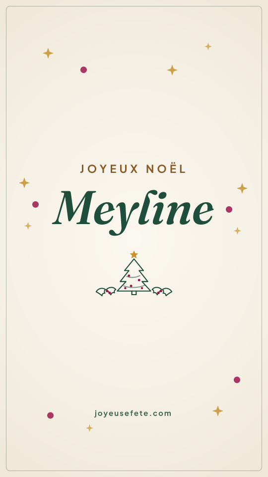 Image « Joyeux Noël Meyline » au format story