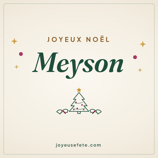 Image carrée « Joyeux Noël Meyson » pour WhatsApp