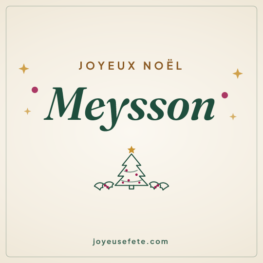 Image carrée « Joyeux Noël Meysson » pour WhatsApp