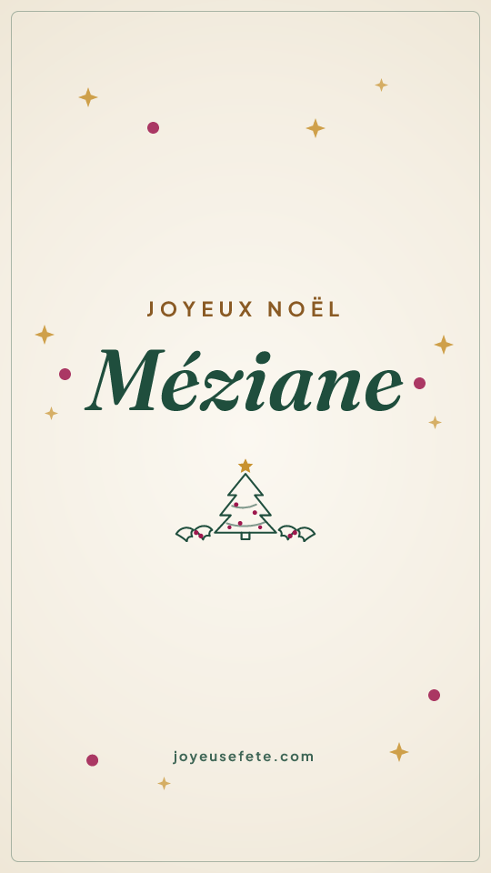 Image « Joyeux Noël Méziane » au format story