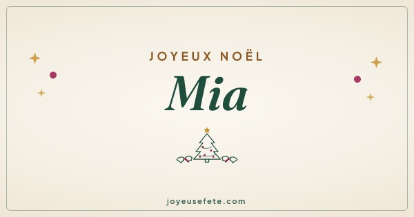Image « Joyeux Noël Mia » au format large