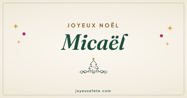 Image « Joyeux Noël Micaël » au format large