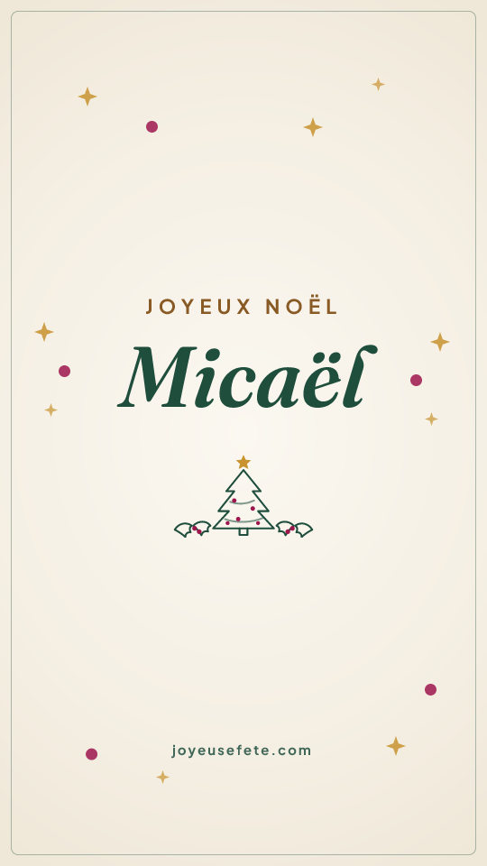 Image « Joyeux Noël Micaël » au format story