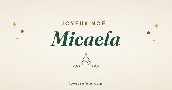 Image « Joyeux Noël Micaela » au format large