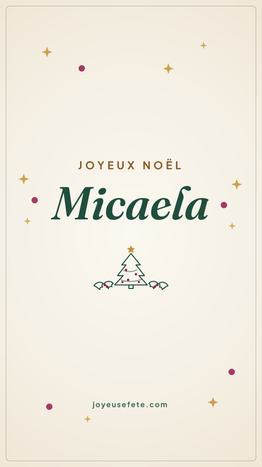 Image « Joyeux Noël Micaela » au format story