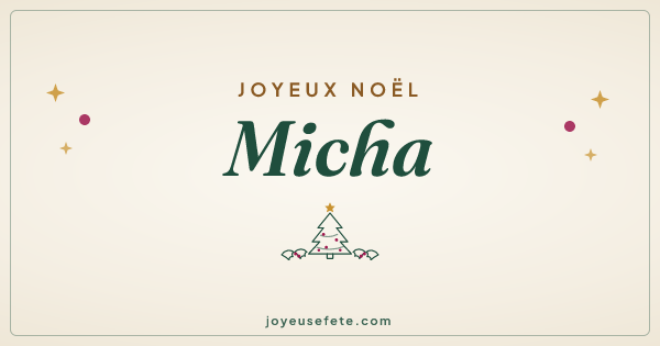 Image « Joyeux Noël Micha » au format large