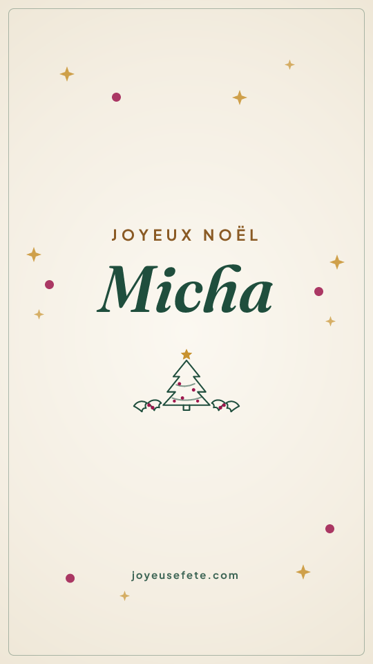 Image « Joyeux Noël Micha » au format story