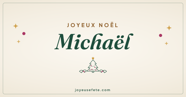 Image « Joyeux Noël Michaël » au format large