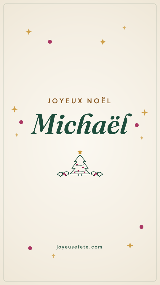 Image « Joyeux Noël Michaël » au format story