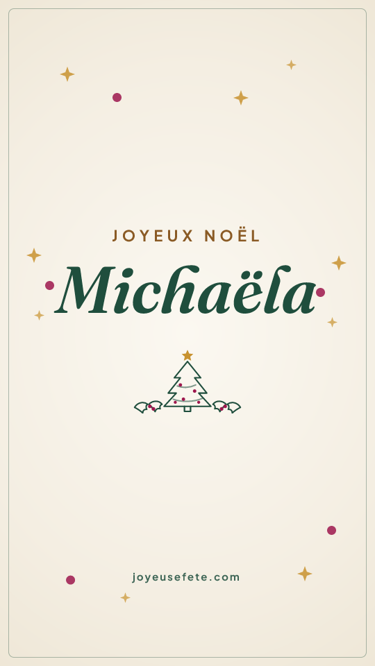 Image « Joyeux Noël Michaëla » au format story