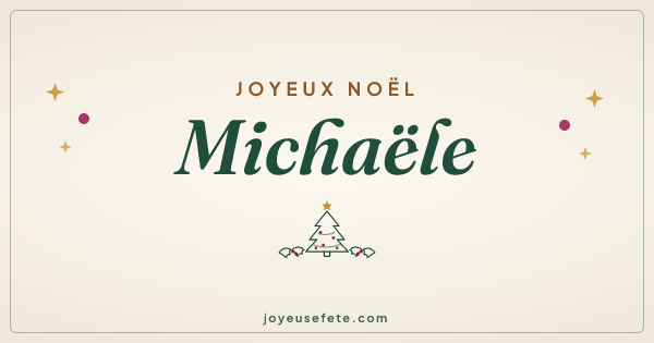 Image « Joyeux Noël Michaële » au format large