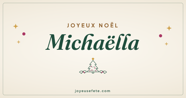 Image « Joyeux Noël Michaëlla » au format large