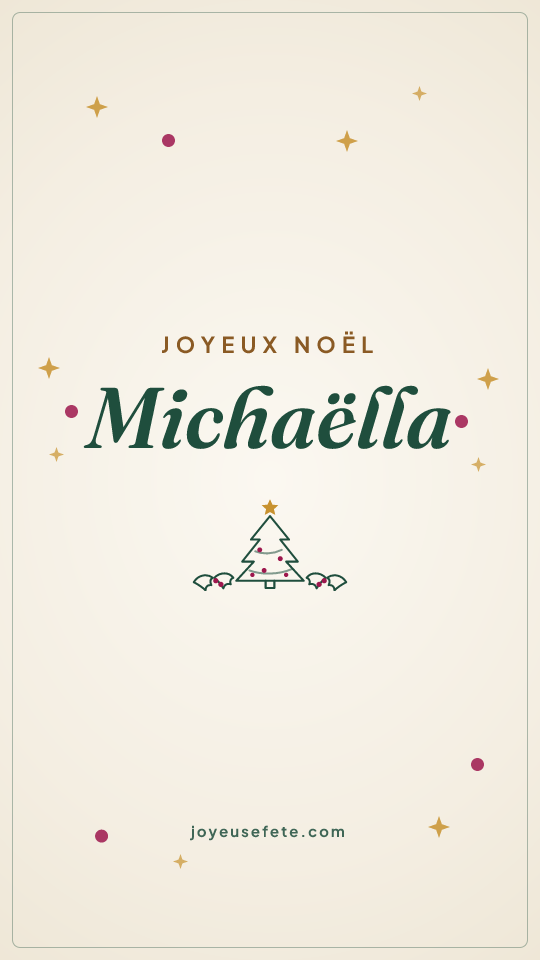 Image « Joyeux Noël Michaëlla » au format story