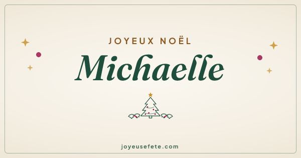 Image « Joyeux Noël Michaelle » au format large