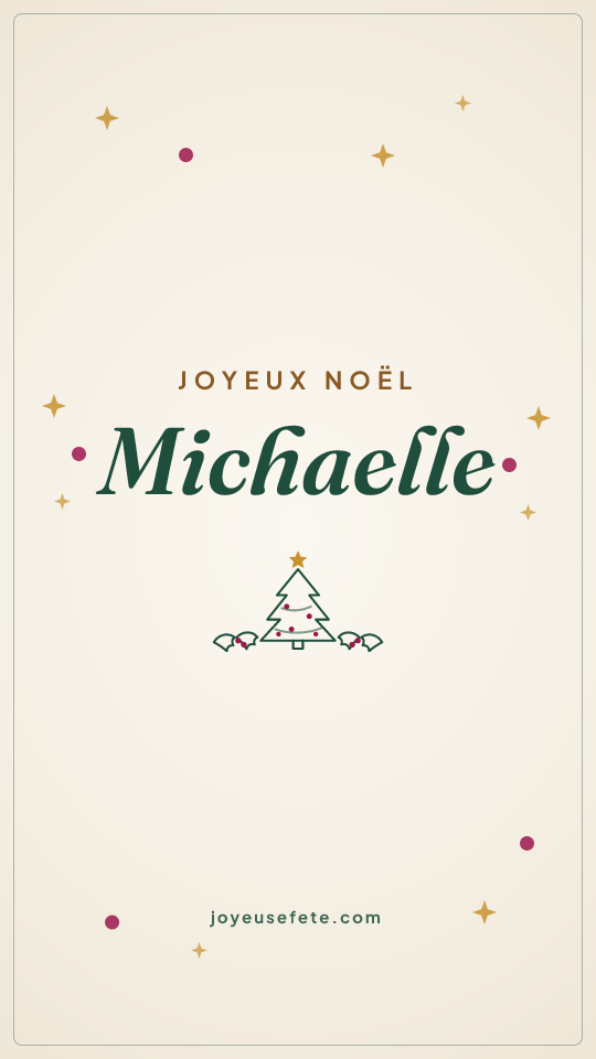 Image « Joyeux Noël Michaelle » au format story