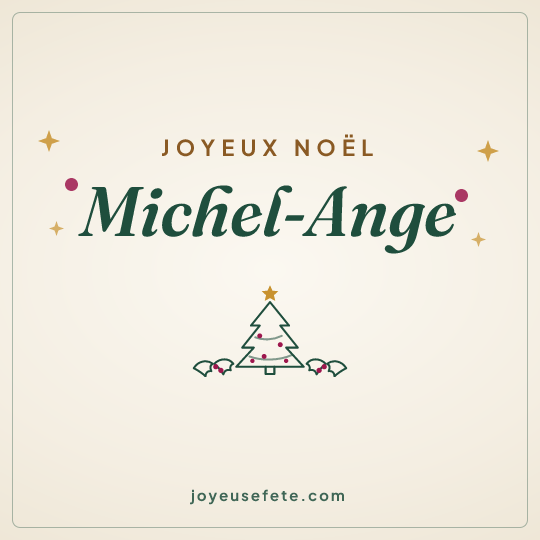Image carrée « Joyeux Noël Michel-Ange » pour WhatsApp