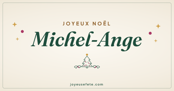 Image « Joyeux Noël Michel-Ange » au format large
