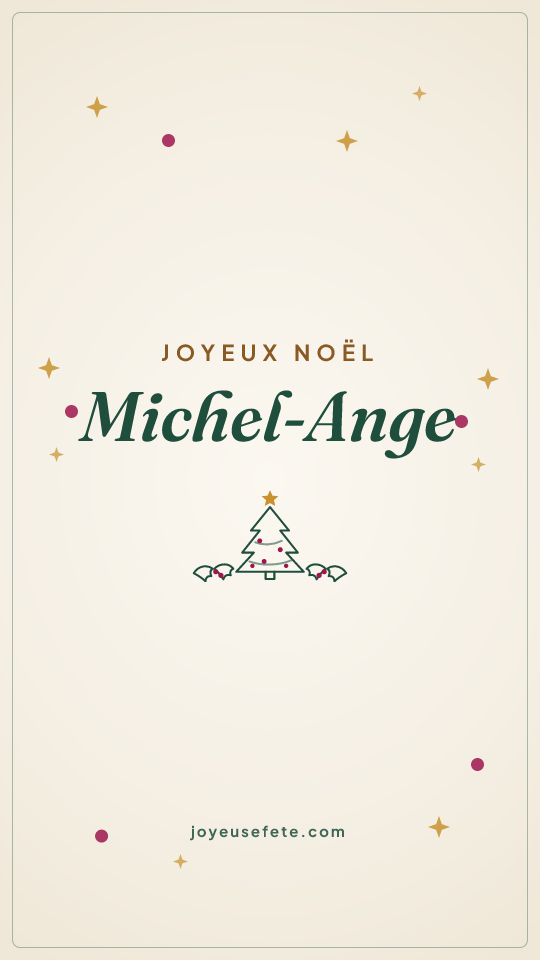 Image « Joyeux Noël Michel-Ange » au format story