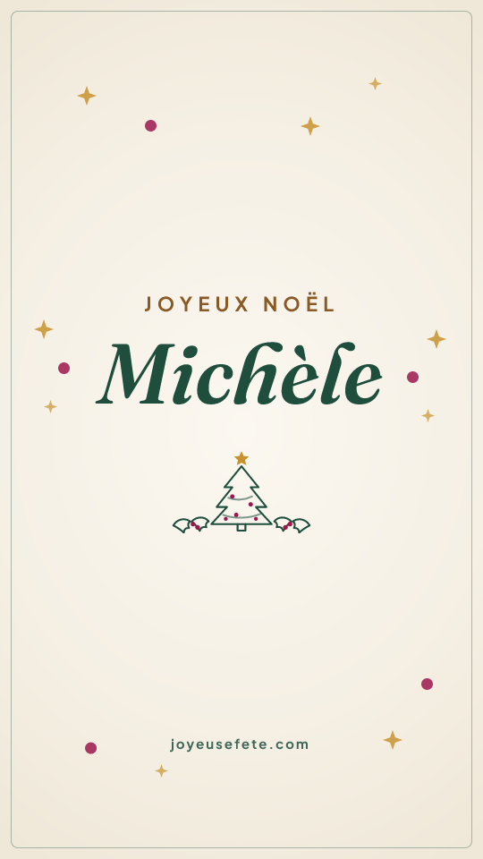 Image « Joyeux Noël Michèle » au format story