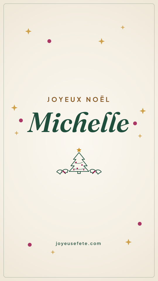 Image « Joyeux Noël Michelle » au format story