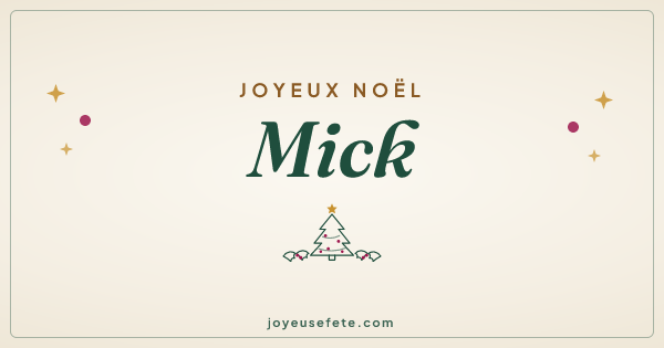 Image « Joyeux Noël Mick » au format large