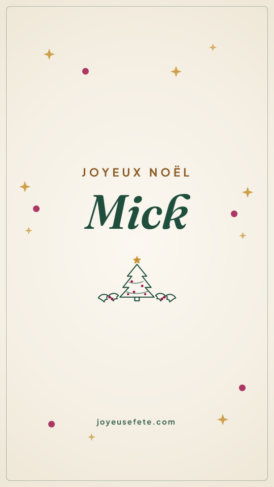 Image « Joyeux Noël Mick » au format story