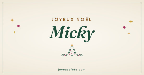 Image « Joyeux Noël Micky » au format large