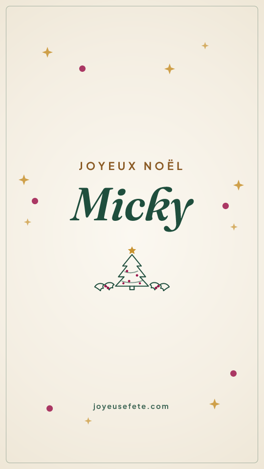 Image « Joyeux Noël Micky » au format story