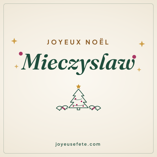 Image carrée « Joyeux Noël Mieczyslaw » pour WhatsApp
