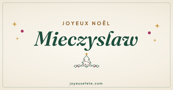 Image « Joyeux Noël Mieczyslaw » au format large