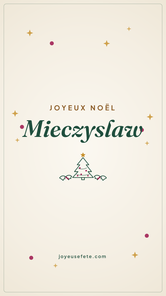 Image « Joyeux Noël Mieczyslaw » au format story