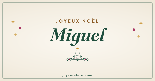 Image « Joyeux Noël Miguel » au format large