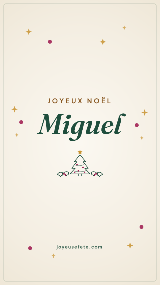 Image « Joyeux Noël Miguel » au format story