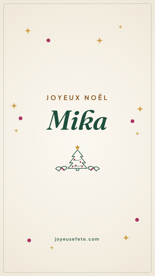 Image « Joyeux Noël Mika » au format story