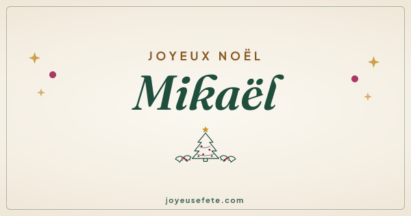 Image « Joyeux Noël Mikaël » au format large
