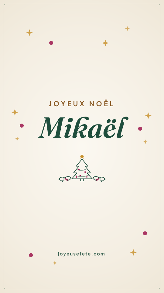 Image « Joyeux Noël Mikaël » au format story