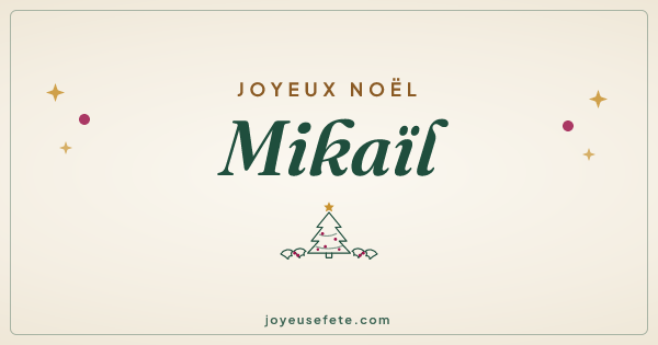 Image « Joyeux Noël Mikaïl » au format large