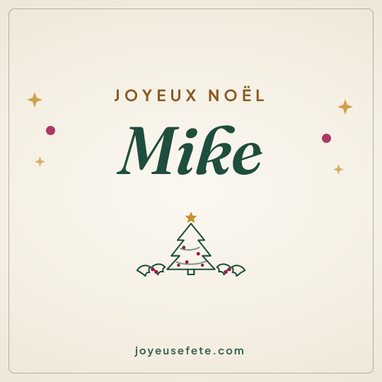 Image carrée « Joyeux Noël Mike » pour WhatsApp