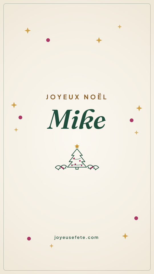 Image « Joyeux Noël Mike » au format story