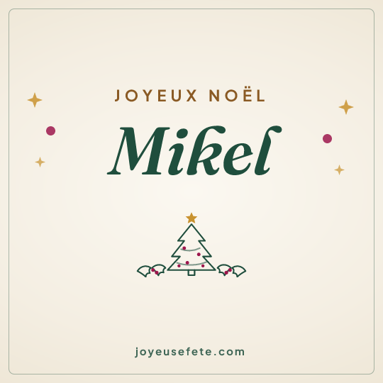Image carrée « Joyeux Noël Mikel » pour WhatsApp